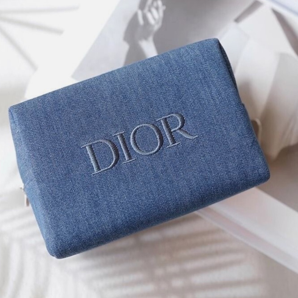 Dior Denim Toiletry Bag gwp